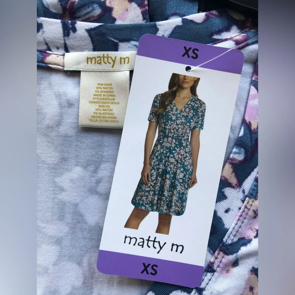 🔥NWT🔥 Matty M Women’s Faux Wrap Dress - Picture 3 of 6